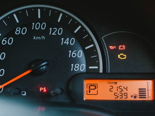 car illuminated dashboard