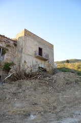 Fototapeta na wymiar Ghost town of Poggioreale, Sicily