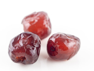 fruit on white background, Chinese date, monkey apple ,Jujube welding  date link or Jujube link is best dessert and best tradition chinese medicine. Thai dessert : Sweet dried Chinese Jujub