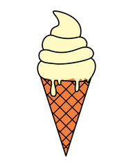 sweet ice cream cone icon
