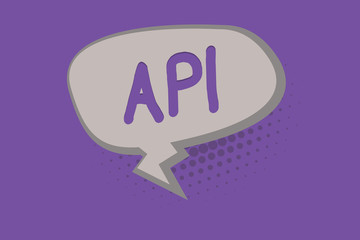Handwriting text Api. Concept meaning Tools for building software Computer programming routines protocols.