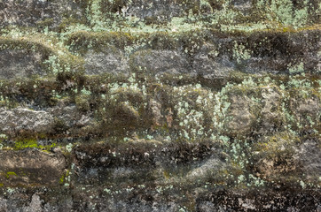 moisture aged cement brick wall background