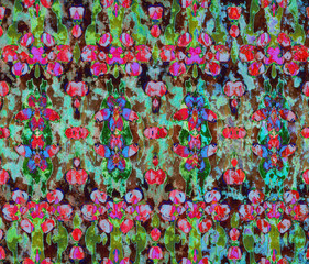 abstract background of colorful flowers