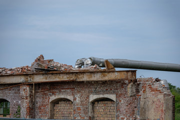 very old, dilapidated industrial building