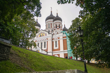 Fototapeta na wymiar cathedral church Alexander Nevsky in Tallinn