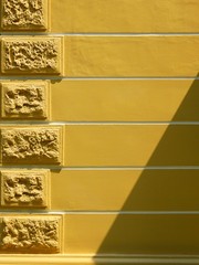 vintage yellow wall with shadow texture