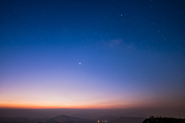 night sky with milky way galaxy