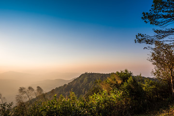 Aerial view, landscape from the top of mountain