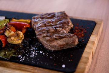 Juicy grilled steak