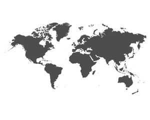 World map on white background. Vector illustration - Vector