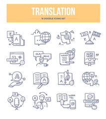 Translation Doodle Icons