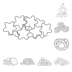 Vector design of product and menu symbol. Set of product and flavor vector icon for stock.