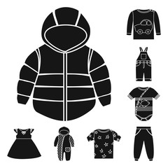 Vector illustration of little and cotton logo. Set of little and kid stock symbol for web.