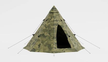 Realistic 3d Render of Tent