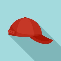 Baseball cap icon. Flat illustration of baseball cap vector icon for web design