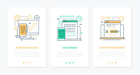 Design services - set of linear vertical web banners