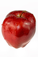 Red apple fruit isolated on white
