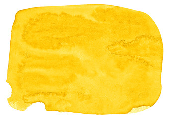 Vibrant Yellow watercolor abstract background, stain, splash paint, stain, divorce. Vintage paintings for design and decoration. With copy space for text.
