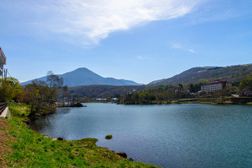 写真素材：白樺湖、長野、湖、風景