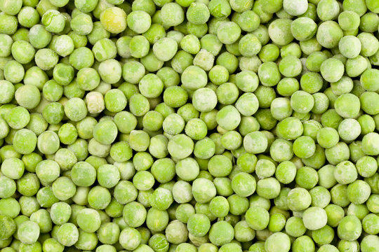 Vegetable food background, healthy vegetarian natural meal. Fresh frozen peas vitamins