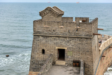 Ancient buildings at the beginning of the Great Wall in