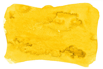 Vibrant Yellow watercolor abstract background, stain, splash paint, stain, divorce. Vintage paintings for design and decoration. With copy space for text.