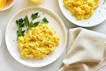 Scrambled eggs for breakfast