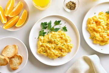Scrambled eggs for breakfast