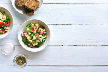 Healthy vegetable salad