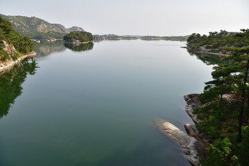Samilpo lake landscape. North Korea