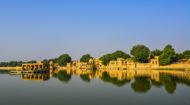 Gadsisar Lake in Jaisalmer, India