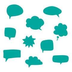 Vector collection of isolated speech bubbles . set of speech bubbles. Vector EPS 10.