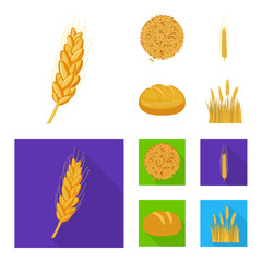 Isolated object of agriculture and farming sign. Set of agriculture and plant  stock symbol for web.