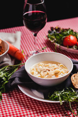 pasta with tomatoes and basil