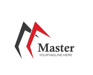 M Letter Logo Template Vector Illustration