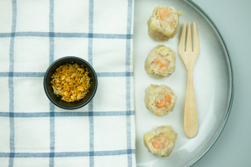 Chinese steamed shrimp dumplings