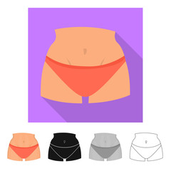 Vector illustration of body and part icon. Collection of body and anatomy stock vector illustration.