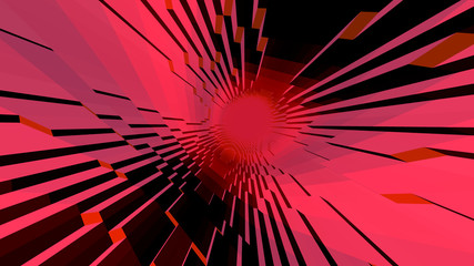 rays diverging from the eye-shaped center, 3D graphics, abstraction, Red and black
