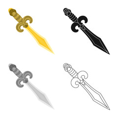 Vector design of game  and armor  symbol. Set of game  and blade  stock symbol for web.