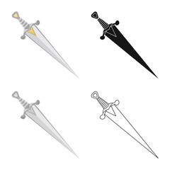 Vector illustration of game  and armor  logo. Set of game  and blade  stock vector illustration.