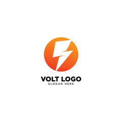 Creative Volt Logo Design Vector