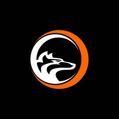 simple fox face vector logo