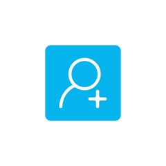 icon add friend simple vector logo