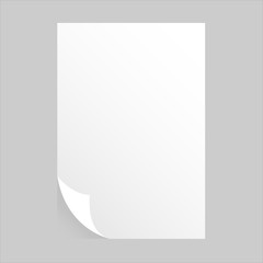 Blank white sheet of paper