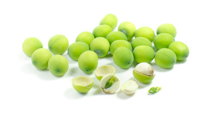 lotus seeds isolated on white background