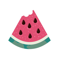 portion of watermelon and white background