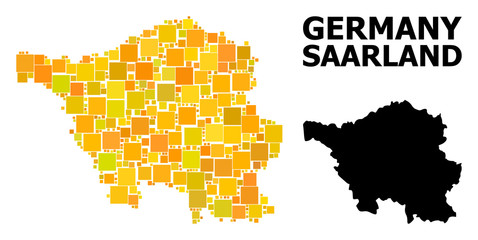 Golden Square Pattern Map of Saarland State