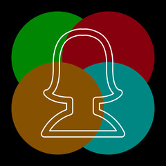 Avatar silhouette icon - vector user profile