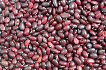 texture of red beans scattered on the table