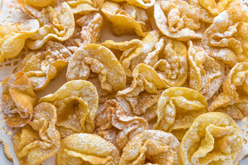 Sweets Sfrappole of Italian Carnival